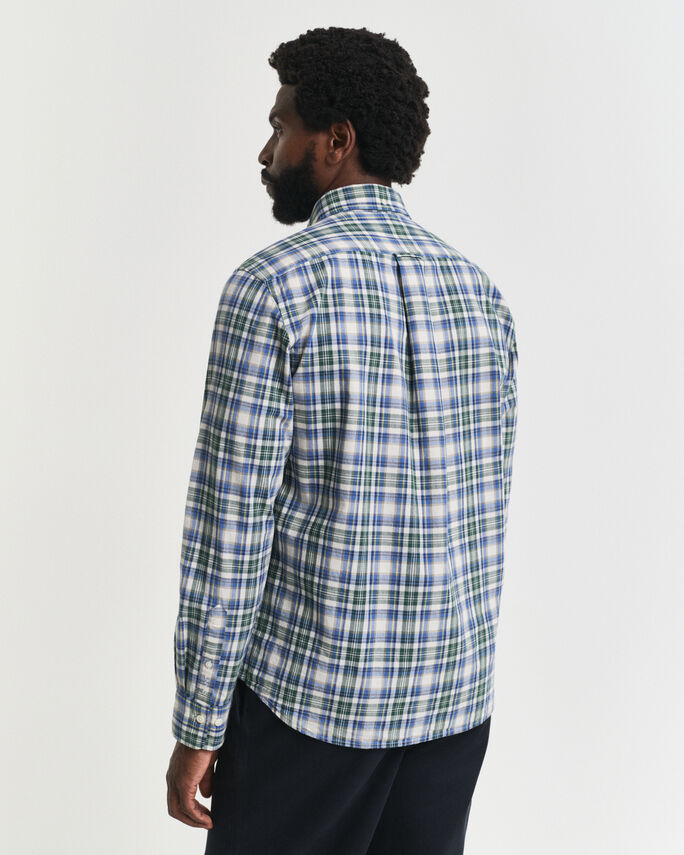 Chemise coupe regular en popeline à carreaux - GANT