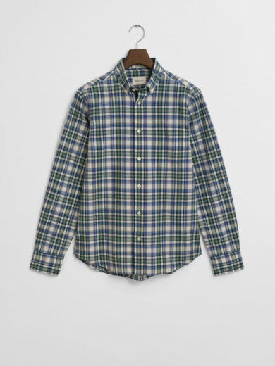 Chemise coupe regular en popeline à carreaux - GANT