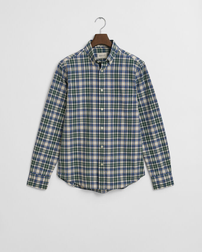 Chemise coupe regular en popeline à carreaux - GANT
