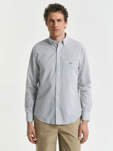 Chemise coupe regular en popeline à rayures - GANT