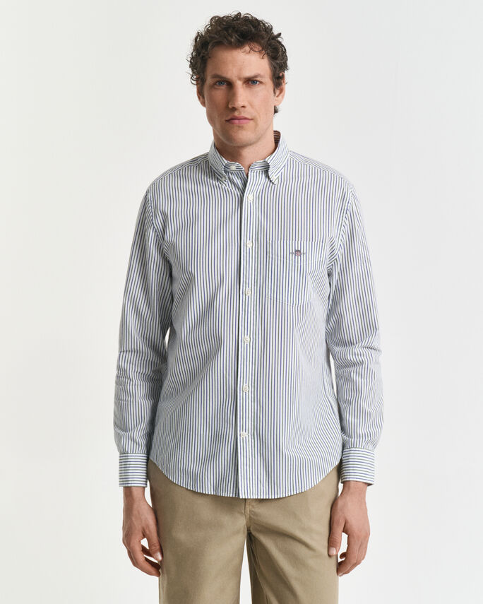 Chemise coupe regular en popeline à rayures - GANT