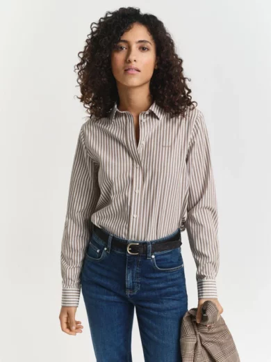 Chemise coupe regular en popeline à rayures - GANT