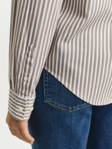 Chemise coupe regular en popeline à rayures - GANT