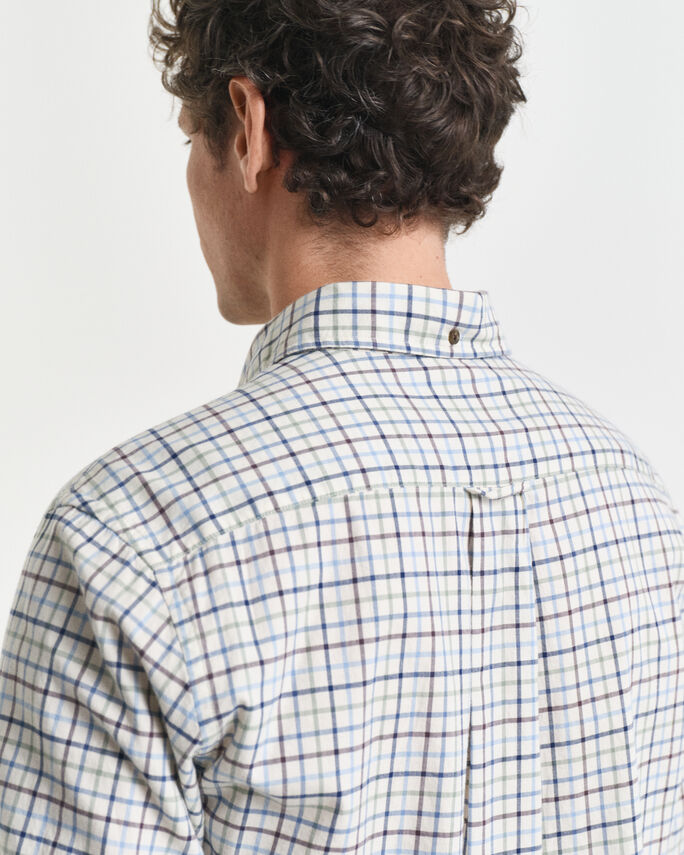 Chemise coupe regular en sergé à carreaux - GANT
