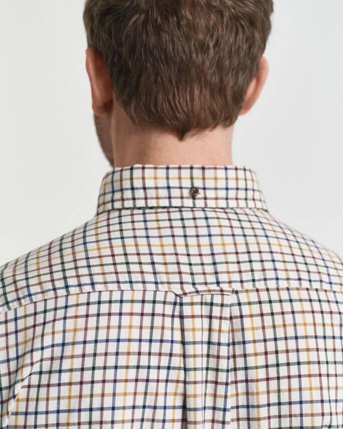 Chemise coupe regular en sergé à carreaux - GANT