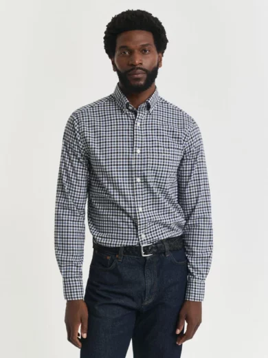 Chemise coupe regular en sergé vichy - GANT