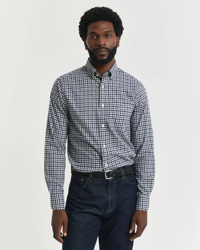 Chemise coupe regular en sergé vichy - GANT