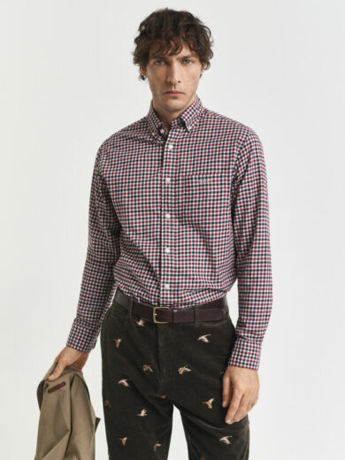 Chemise coupe regular en sergé vichy - GANT