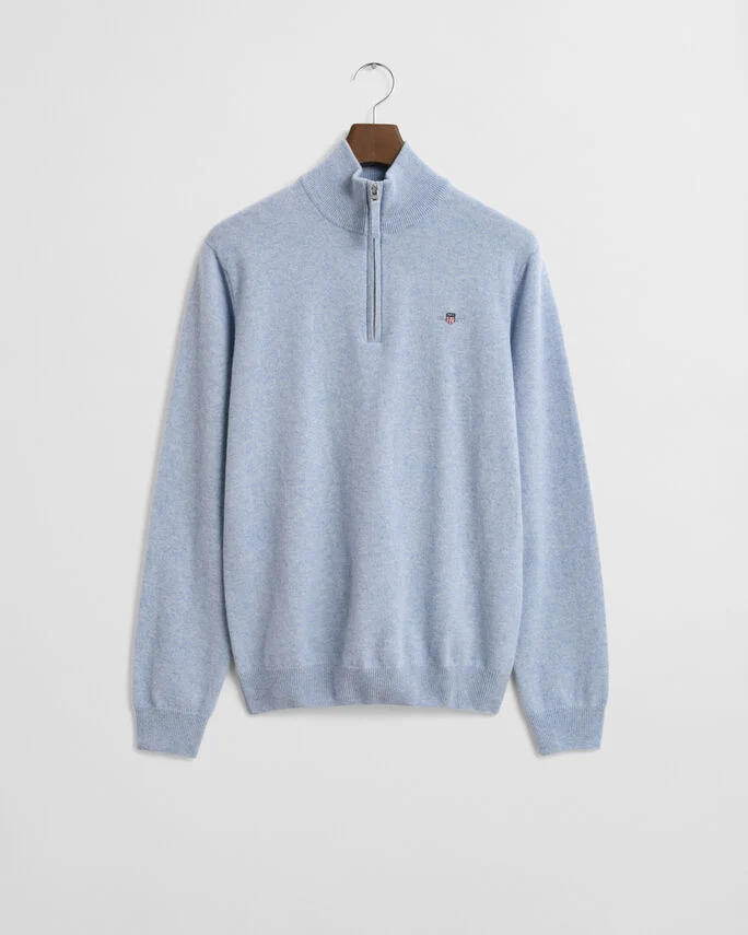 Pull à demi-zip en laine d'agneau - GANT