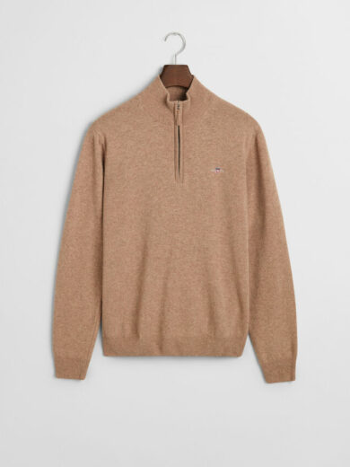 Pull à demi-zip en laine d'agneau - GANT