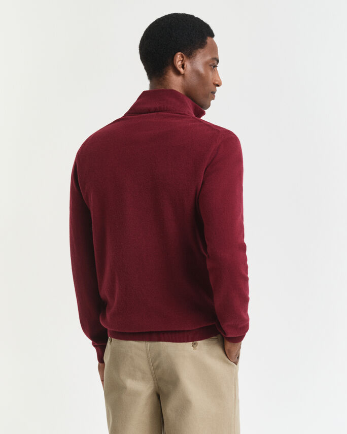 Pull à demi-zip en laine d'agneau - GANT