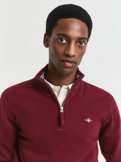 Pull à demi-zip en laine d'agneau - GANT