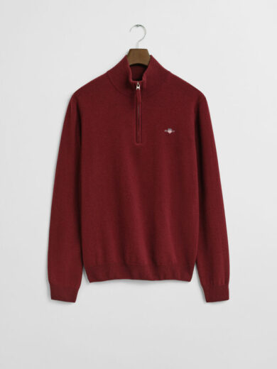 Pull à demi-zip en laine d'agneau - GANT