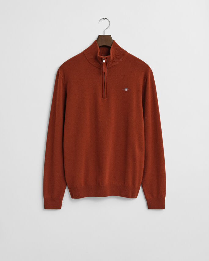Pull à demi-zip en laine d'agneau - GANT