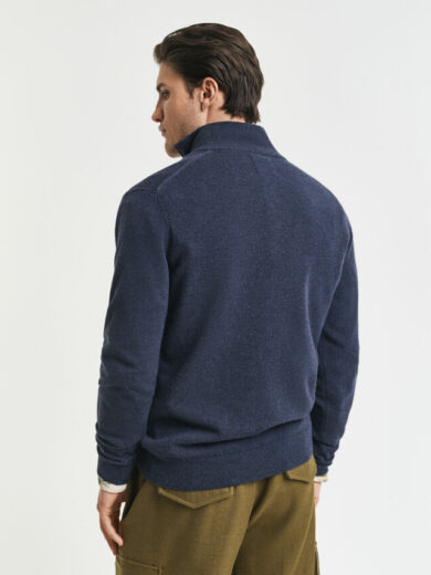 Pull à demi-zip en laine d'agneau - GANT