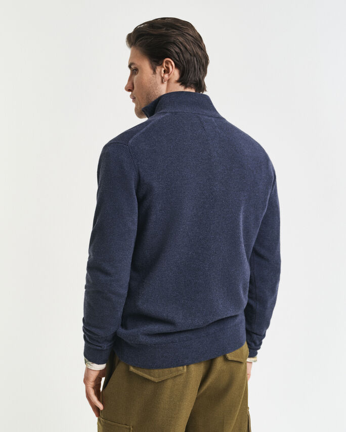 Pull à demi-zip en laine d'agneau - GANT