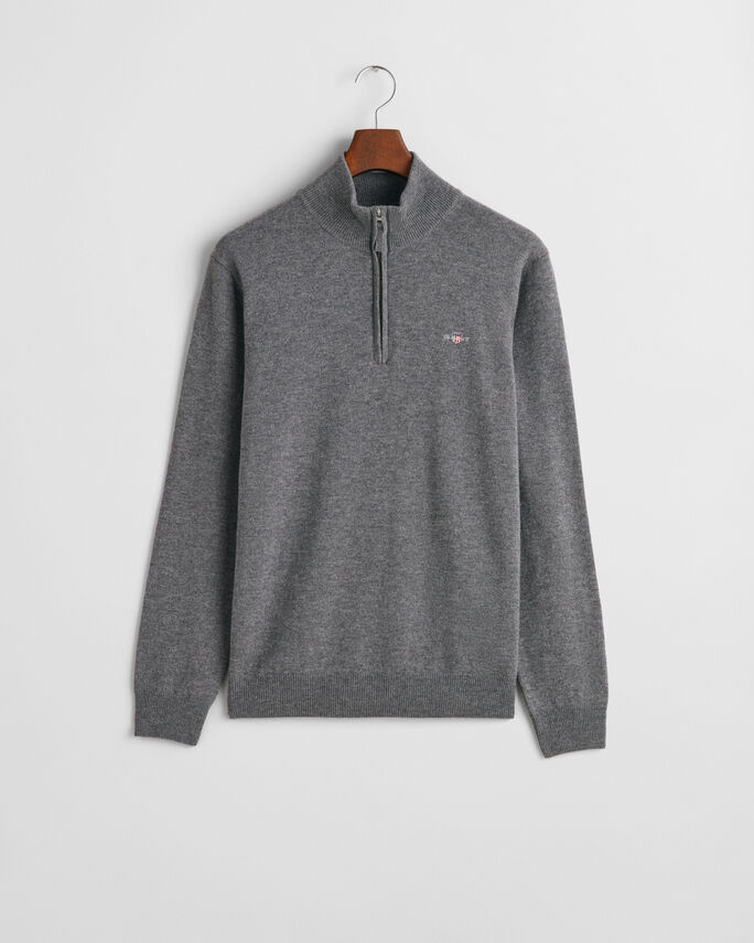 Pull à demi-zip en laine d'agneau - GANT