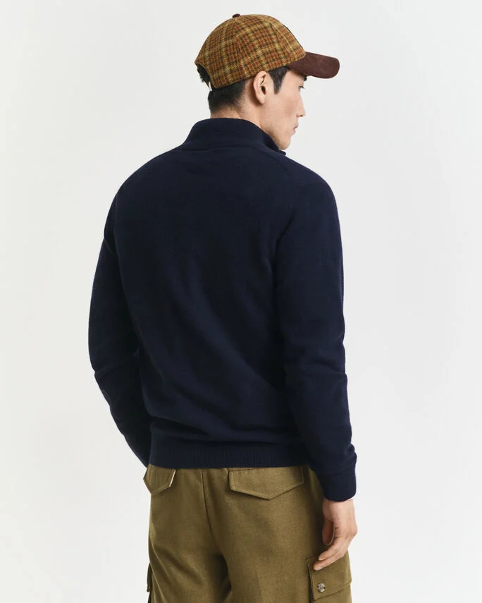 Pull à demi-zip en laine d'agneau - GANT