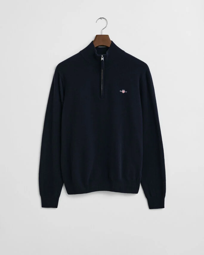 Pull à demi-zip en laine d'agneau - GANT