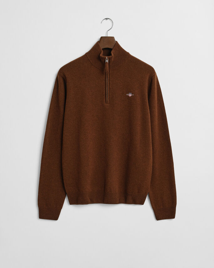 Pull à demi-zip en laine d'agneau - GANT