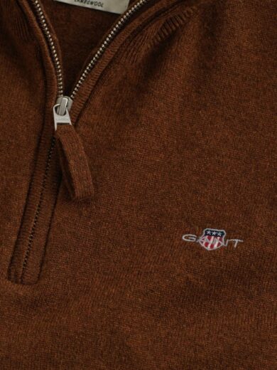 Pull à demi-zip en laine d'agneau - GANT