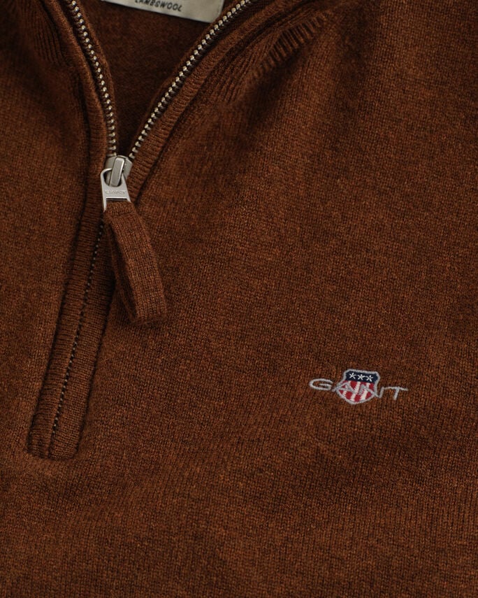 Pull à demi-zip en laine d'agneau - GANT