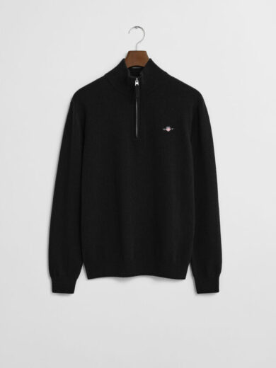 Pull à demi-zip en laine d'agneau - GANT