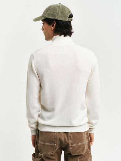 Pull à demi-zip en laine d'agneau - GANT