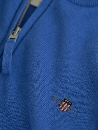 Pull à demi-zip en laine d'agneau - GANT