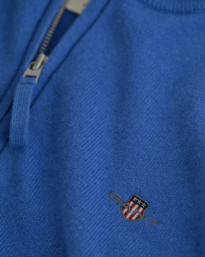 Pull à demi-zip en laine d'agneau - GANT