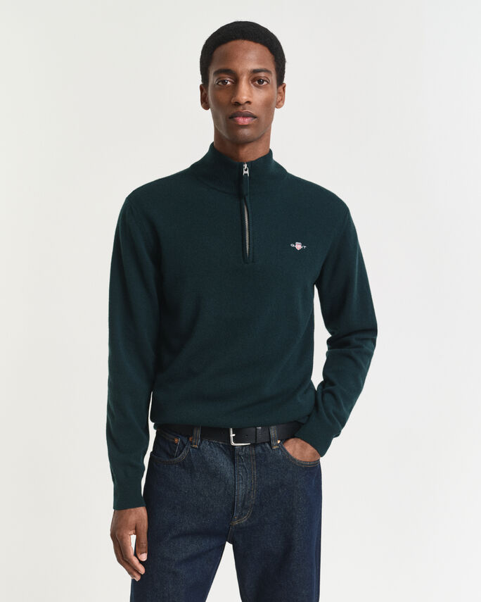 Pull à demi-zip en laine d'agneau - GANT