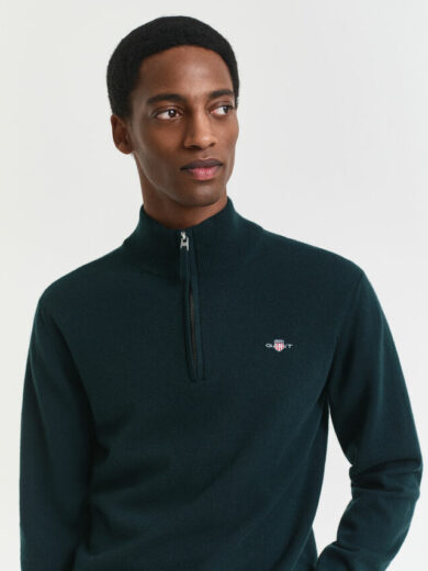 Pull à demi-zip en laine d'agneau - GANT