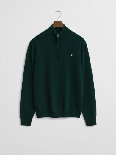 Pull à demi-zip en laine d'agneau - GANT