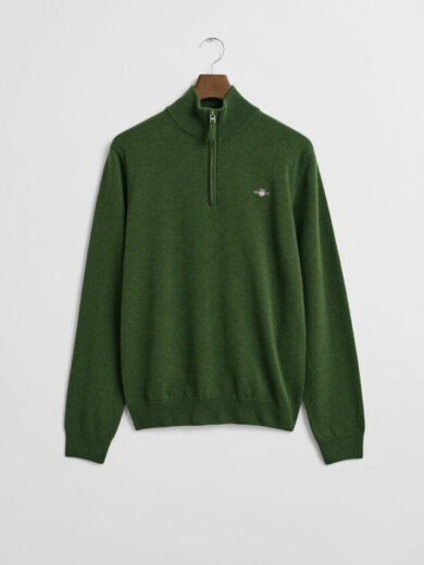Pull à demi-zip en laine d'agneau - GANT