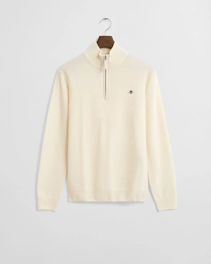 Pull à demi-zip en laine d'agneau - GANT