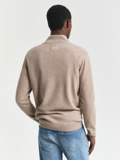 Pull à demi-zip en laine d'agneau - GANT