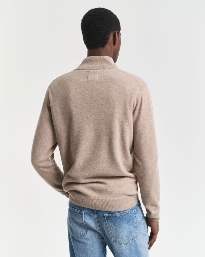 Pull à demi-zip en laine d'agneau - GANT