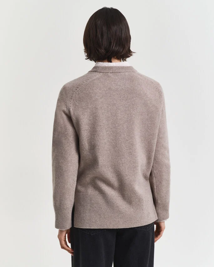 Pull col rond en laine et cachemire - GANT