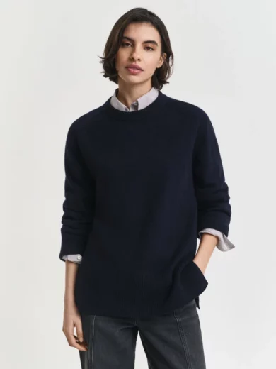Pull col rond en laine et cachemire - GANT
