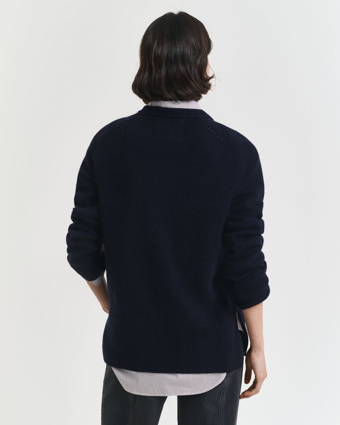 Pull col rond en laine et cachemire - GANT
