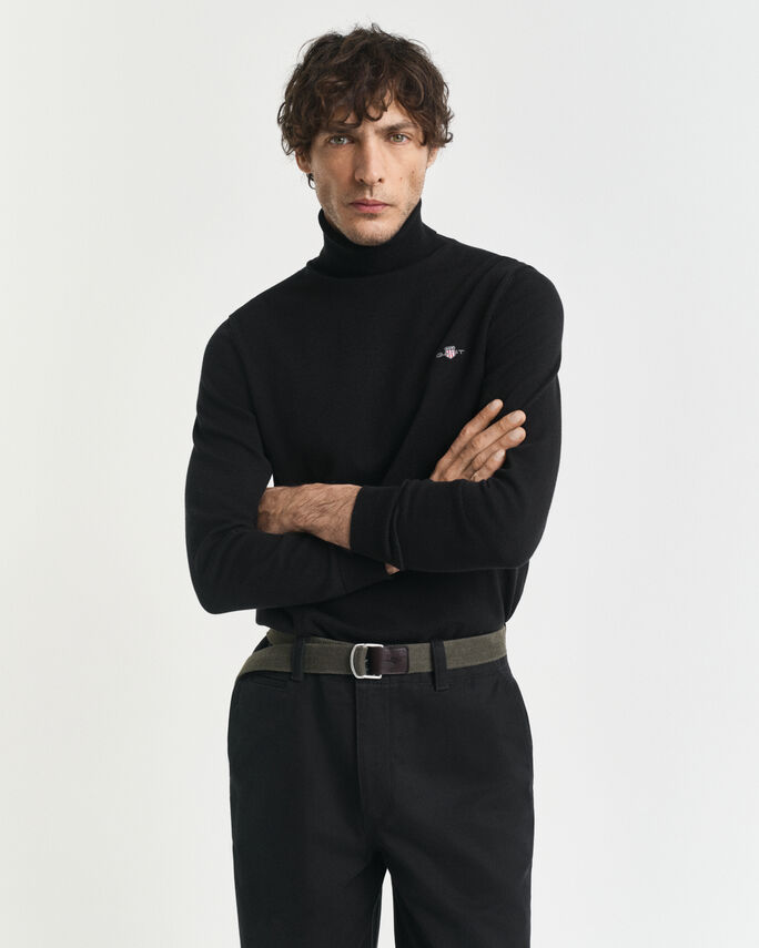 Pull col roulé en coton classique - GANT