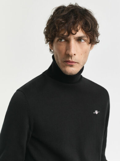 Pull col roulé en coton classique - GANT