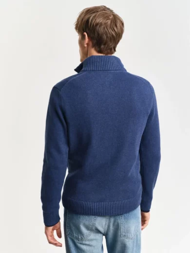 Pull en coton décontracté à demi-zip - GANT