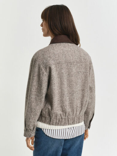 Veste en laine avec col contrastant - GANT