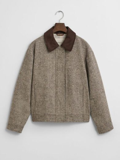 Veste en laine avec col contrastant - GANT
