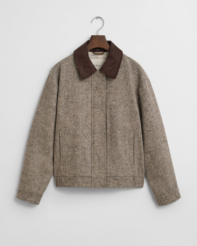 Veste en laine avec col contrastant - GANT